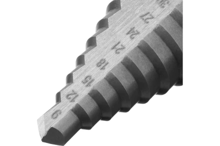 Сверло ступенчатое по металлу Сибртех 723014, 9-12-15-18-21-24-27-30-33-36 мм, 4241 купить в Ноябрьске