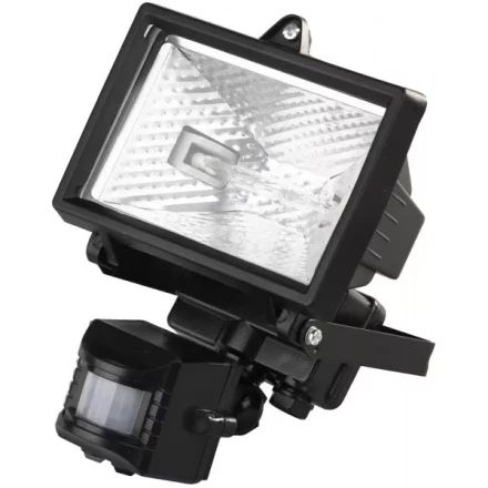 Прожектор галогеновый СВЕТОЗАР с датчиком движения, с дугой крепления под установку, цвет черный, 150Вт SV-57111-B купить в Ноябрьске