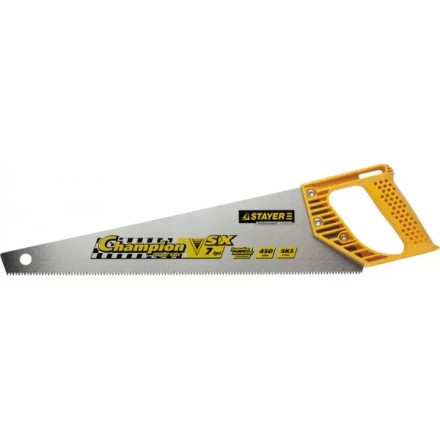 Ножовка STAYER &quot;PROFI&quot; &quot;CHAMPION&quot;, сверхбыстрый рез, прямой зуб, импульсная закалка, пластиковая ручка, 7 TPI, 450мм 15133-45_z01 купить в Ноябрьске