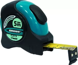 Рулетка "Schlagfest",10 м x 25 мм магн. обрез зацеп двухст. шкала автоматич. фиксация GROSS 31115