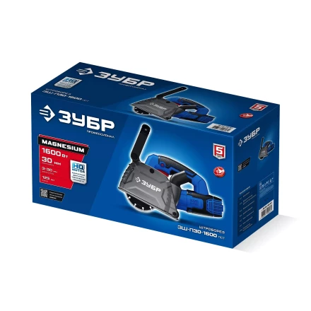 ЗУБР d 125 мм, 1600 Вт, 30 мм, штроборез (бороздодел), Профессионал (ЗШ-П30-1600 ПСТ) купить в Ноябрьске