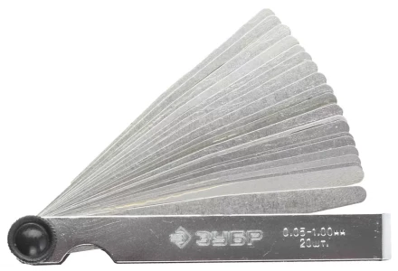 Набор ЗУБР &quot;МАСТЕР&quot; Щупы автомобильные, 0,05 - 1,00мм, 20шт 4325-H20_z01 купить в Ноябрьске