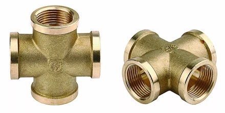 Крестовина GENERAL FITTINGS латунь, г/г/г/г, 1/2&quot; 51049-1/2 купить в Ноябрьске