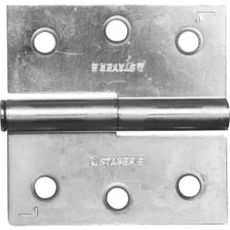 Петля дверная STAYER &quot;MASTER&quot; разъемная, цвет белый цинк, левая, 75мм 37613-75-1L