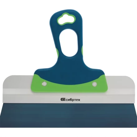 Шпатель фасадный, колоризованная пружинная сталь 65Г, 450 мм, 2-компонентная ручка  СИБРТЕХ 85556 купить в Ноябрьске