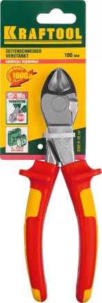 Бокорезы &quot;ELECTRO-KRAFT&quot; усиленные, Cr-Mo сталь, двухкомпонентная маслобензостойкая рукоятка, хромированное покрытие, 180мм, KRAFTOOL 2202-6-18 2202-6-18_z01 купить в Ноябрьске