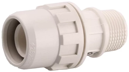 Муфта ЗУБР &quot;ШиреФит&quot; соединительная, &quot;штуцер с гайкой - внешняя резьба&quot;, 20мм-3/4&quot; 51461-20-3/4 купить в Ноябрьске