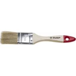Кисть плоская ЗУБР "УНИВЕРСАЛ-СТАНДАРТ ", натуральная щетина, деревянная ручка, 38мм 4-01001-038