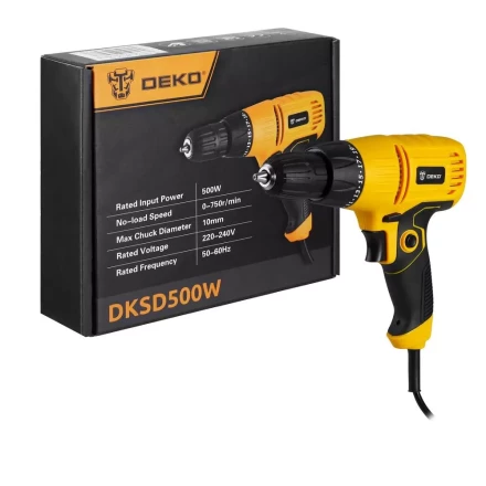 Дрель-шуруповерт сетевой DEKO DKSD500W, 063-4053 купить в Ноябрьске