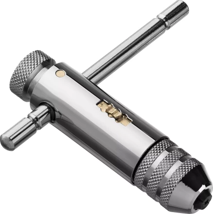 Метчикодержатель ЗУБР "ПРОФЕССИОНАЛ" с храповым механизмом и реверсом М3 - М10, 85 / 100 мм 28137-85_z01 купить в Ноябрьске