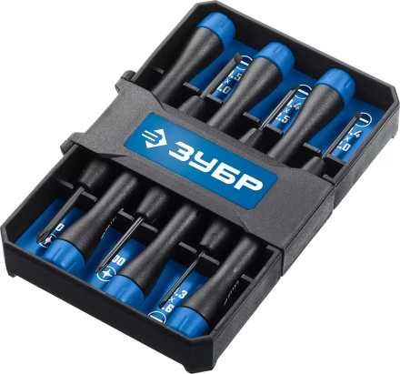 Набор отверток для точных работ TX-6 6 предметов ЗУБР(SL1.6 SL2 SL2.5 SL3 PH00 PH0) купить в Ноябрьске