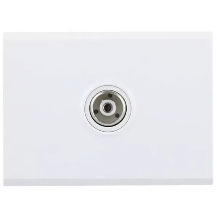 Розетка СВЕТОЗАР &quot;ЭФФЕКТ&quot; телевизионная, без вставки и рамки, цвет белый SV-54415-W купить в Ноябрьске