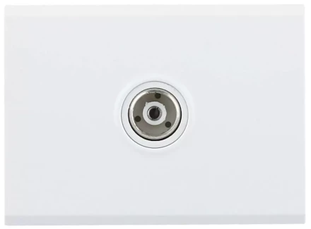 Розетка СВЕТОЗАР &quot;ЭФФЕКТ&quot; телевизионная, без вставки и рамки, цвет белый SV-54415-W купить в Ноябрьске