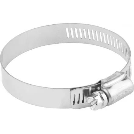 Хомуты ЗУБР &quot;ЭКСПЕРТ&quot;, нерж. сталь, просечная лента 12 мм, 78-101 мм, 50 шт 37815-078-101-50 купить в Ноябрьске