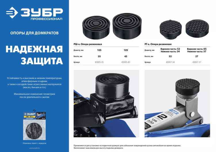 Опора резиновая для домкрата серия ПРОФЕССИОНАЛ купить в Ноябрьске