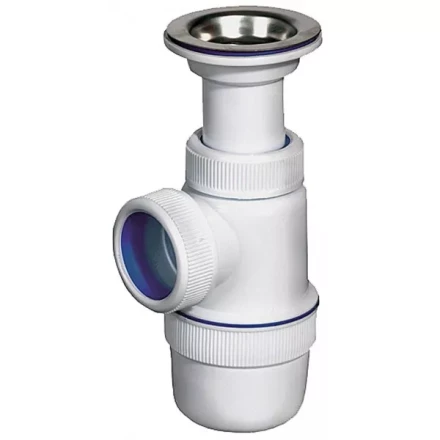 Сифон ЗУБР &quot;ЭКСПЕРТ&quot; колбовый для моек и раковин, выпуск - нержавеющая чашка 51813 купить в Ноябрьске