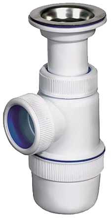 Сифон ЗУБР &quot;ЭКСПЕРТ&quot; колбовый для моек и раковин, выпуск - нержавеющая чашка 51813 купить в Ноябрьске