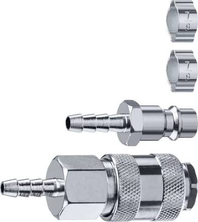 ЗУБР (штуцер елочка, 6 мм - рапид муфта) + (рапид штуцер-штуцер елочка, 6 мм) + (обжимные хомуты 2 шт), набор, Профессионал (64920-06-H) купить в Ноябрьске
