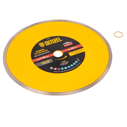 Диск алмазный сплошной, супертонкий, 300 х 25,4 мм, горячее прессование, мокрое резание// Denzel 73164 купить в Ноябрьске