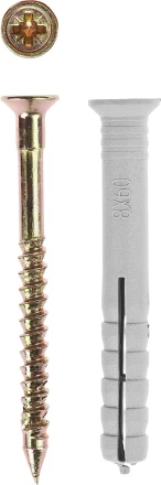 Дюбель-гвоздь ЗУБР &quot;МАСТЕР&quot; полипропиленовый, потайный бортик, 8 x 100 мм, 2 шт 4-301346-08-100 купить в Ноябрьске