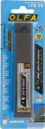 Лезвие OLFA, сегментированное, тефлоновое покрытие 18 мм OL-LFB-5B купить в Ноябрьске