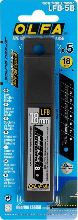 Лезвие OLFA, сегментированное, тефлоновое покрытие 18 мм OL-LFB-5B купить в Ноябрьске