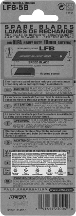 Лезвие OLFA, сегментированное, тефлоновое покрытие 18 мм OL-LFB-5B купить в Ноябрьске