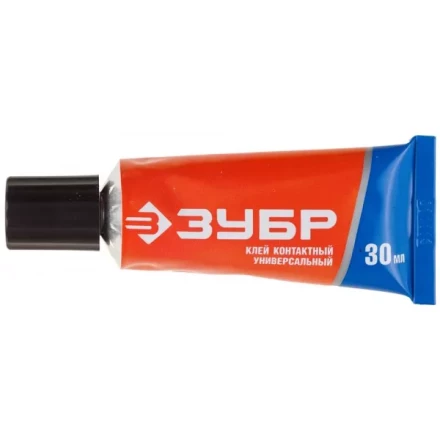 Клей ЗУБР контактный универсальный, в тубе, 30 мл 41924 купить в Ноябрьске