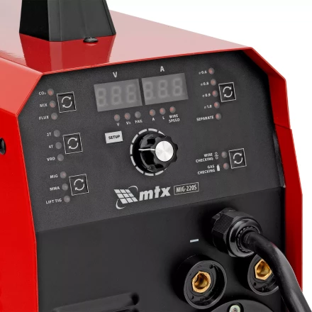 Аппарат инвертор. полуавтомат. cварки MTX MIG-220S 94304, 220A, ПВ 60%, катушка 5 кг купить в Ноябрьске