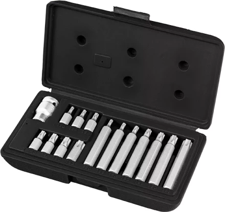 Набор бит TORX, хвостовик-шестигранник, 10 мм, CrV, 15 предм  STELS 11315 купить в Ноябрьске