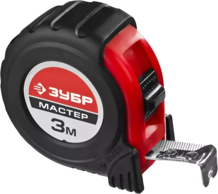 Рулетка ЗУБР &quot;МАСТЕР&quot;, обрезиненный корпус, на карточке, 3м/16мм 34055-03-16_z02 купить в Ноябрьске