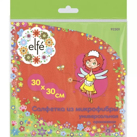 Салфетка универсальная из микрофибры оранжевая 300х300 мм Elfe 92301 купить в Ноябрьске