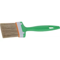 Кисть плоская ЗУБР "ЛАЗУРЬ-СТАНДАРТ", смешанная щетина, пластмассовая ручка, 3"/75мм 01017-075