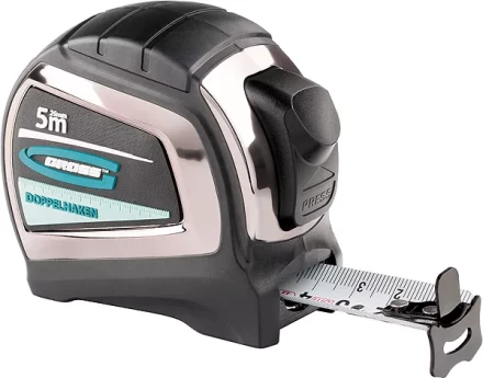 Рулетка &quot;Doppelhaken&quot; 5 м x 19 мм двухсторонний зацеп нейлон двуст. шкала автоматич  GROSS 31123 купить в Ноябрьске