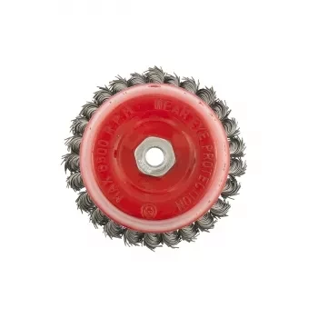 Щетка для УШМ, 125 мм, М14, &quot;чашка&quot;, крученая проволока 0,8 мм  MTX 74625 купить в Ноябрьске