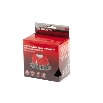 Щетка для УШМ, 125 мм, М14, &quot;чашка&quot;, крученая проволока 0,8 мм  MTX 74625 купить в Ноябрьске