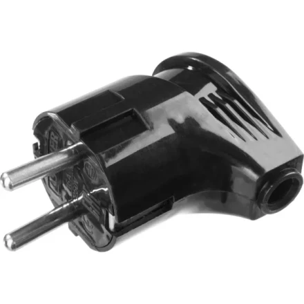 Вилка MAXElectro электрическая, 16А/220В, угловая, с заземлением, черная, STAYER 55161-B купить в Ноябрьске