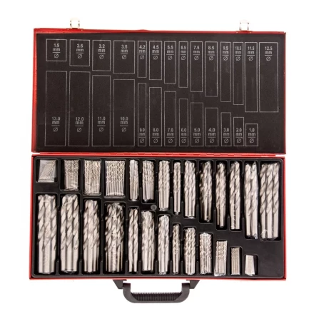 Набор сверл по металлу 1-13 мм 230 шт. HSS в металлическом кейсе Matrix 723230 купить в Ноябрьске