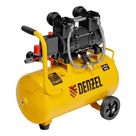Компрессор безмасл. малошумный DLP-950/24, 950Вт,24 л, 2850 об/мин, 170 л/мин// Denzel 58142 купить в Ноябрьске