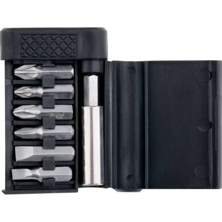 Набор бит магнитный адаптер для бит сталь 45Х  7предметов  пластиковый бокс SPARTA 13945 купить в Ноябрьске