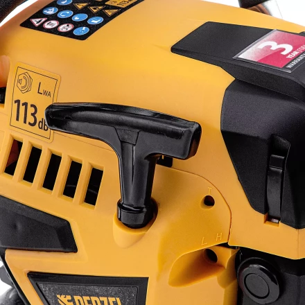 Пила цепная бензиновая Denzel DS-5218, шина 45 см, 52 см3, 3 л.с, шаг 0,325, паз 1,5 мм, 72 звена 95237 купить в Ноябрьске