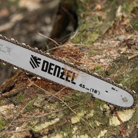 Пила цепная бензиновая Denzel DS-5218, шина 45 см, 52 см3, 3 л.с, шаг 0,325, паз 1,5 мм, 72 звена 95237 купить в Ноябрьске