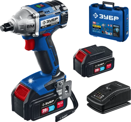 Ударный бесщеточный гайковерт, 2 АКБ T7 (4 Ач), в кейсе GB-250-42 серия «ПРОФЕССИОНАЛ» купить в Ноябрьске