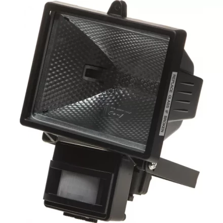 Прожектор галогеновый СВЕТОЗАР с датчиком движения, с дугой крепления под установку, цвет черный, 500Вт SV-57113-B купить в Ноябрьске