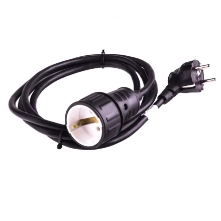 Удлинитель бытовой с заземлением 2 м 1 прорезиненная розетка 16 A серия УХз16 Denzel 95916 купить в Ноябрьске