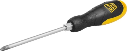 Отвертка JCB, хромомолибденовая сталь S2, двухкомпонентная рукоятка, магнитный наконечник, PZ №2х125мм JSD009 купить в Ноябрьске