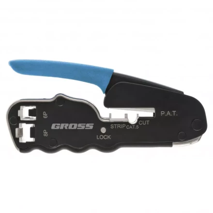 Клещи для обжима телефонных и компьютерных клемм Gross RJ45 8P и RJ11/12 6P 17723 купить в Ноябрьске