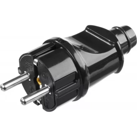 Вилка MAXElectro электрическая, 16А/220В, с заземлением, черная, STAYER 55160-B купить в Ноябрьске
