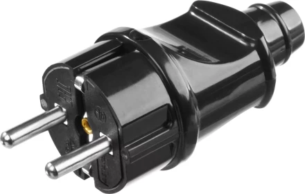 Вилка MAXElectro электрическая, 16А/220В, с заземлением, черная, STAYER 55160-B купить в Ноябрьске