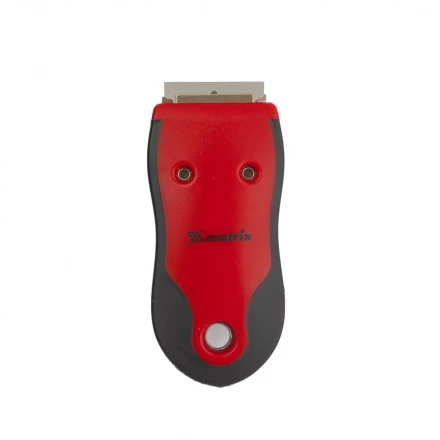 Скребок, выдвижное лезвие, обрезиненный корпус из нержавеющей стали 3 запас.  лезвия MATRIX 90506 купить в Ноябрьске